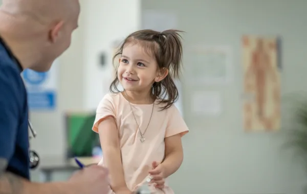 Girl with doctor